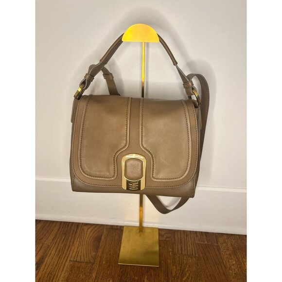 Fendi Anna Leather Flap Crossbody - Picture 1 of 15